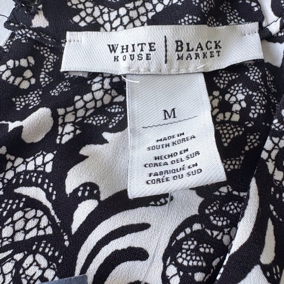 White House Black Market Choker Top NWT Size M Sleeveless Goth Floral Office - Picture 3 of 14